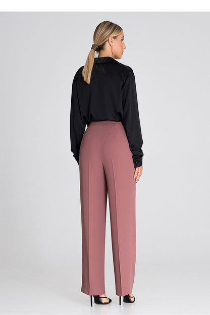 Classic High-Waisted Wide-Leg Trousers