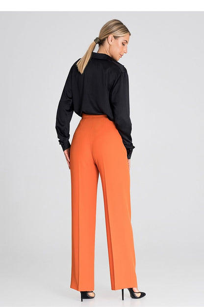 Classic High-Waisted Wide-Leg Trousers