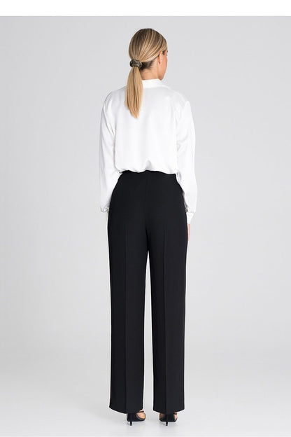 Classic High-Waisted Wide-Leg Trousers