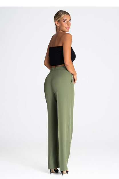 Classic High-Waisted Wide-Leg Trousers