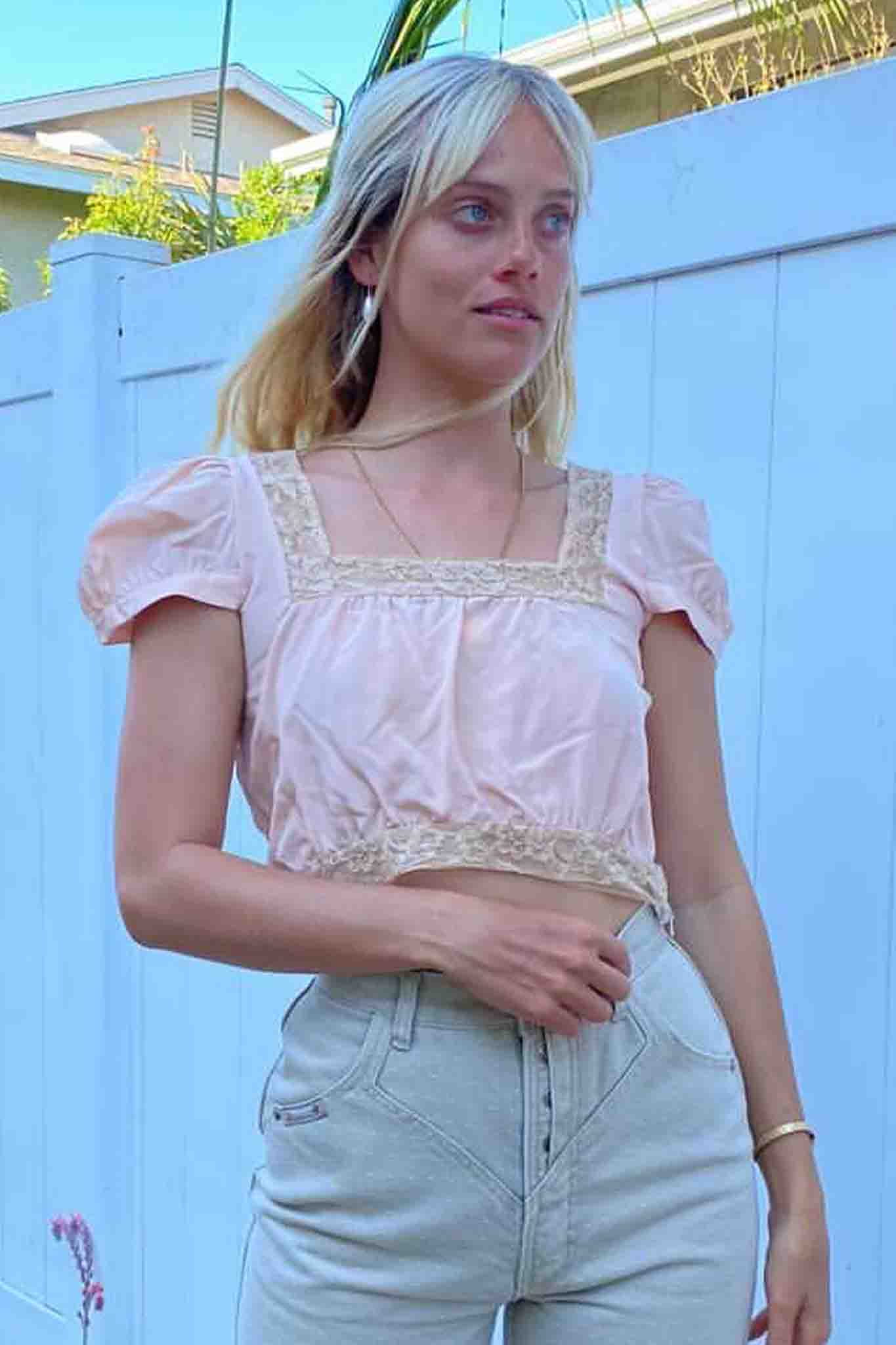 Georgia Top - Soft Pink Silk-1