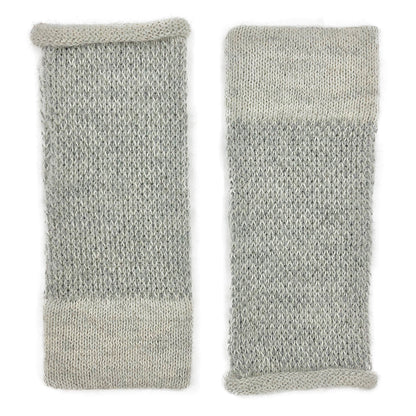 Gray Interwoven Alpaca Gloves-0