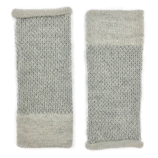 Gray Interwoven Alpaca Gloves-0