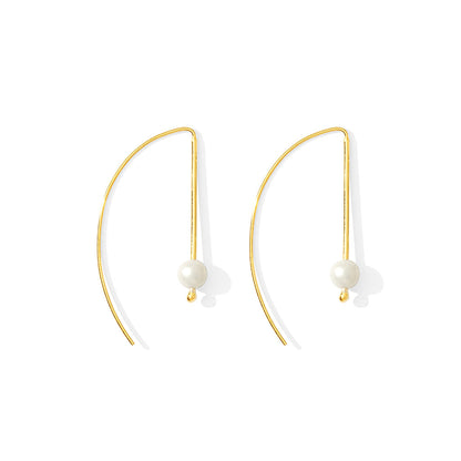 Freshwater Pearl Hook Earrings-0