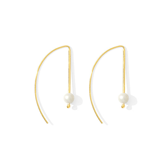 Freshwater Pearl Hook Earrings-0