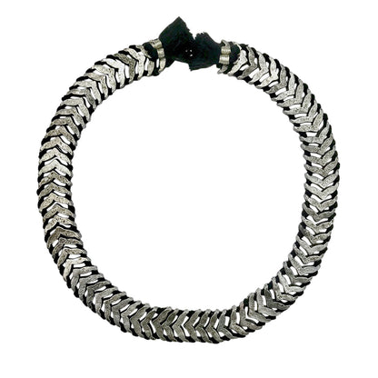 Silver Temple Collar Necklace-0