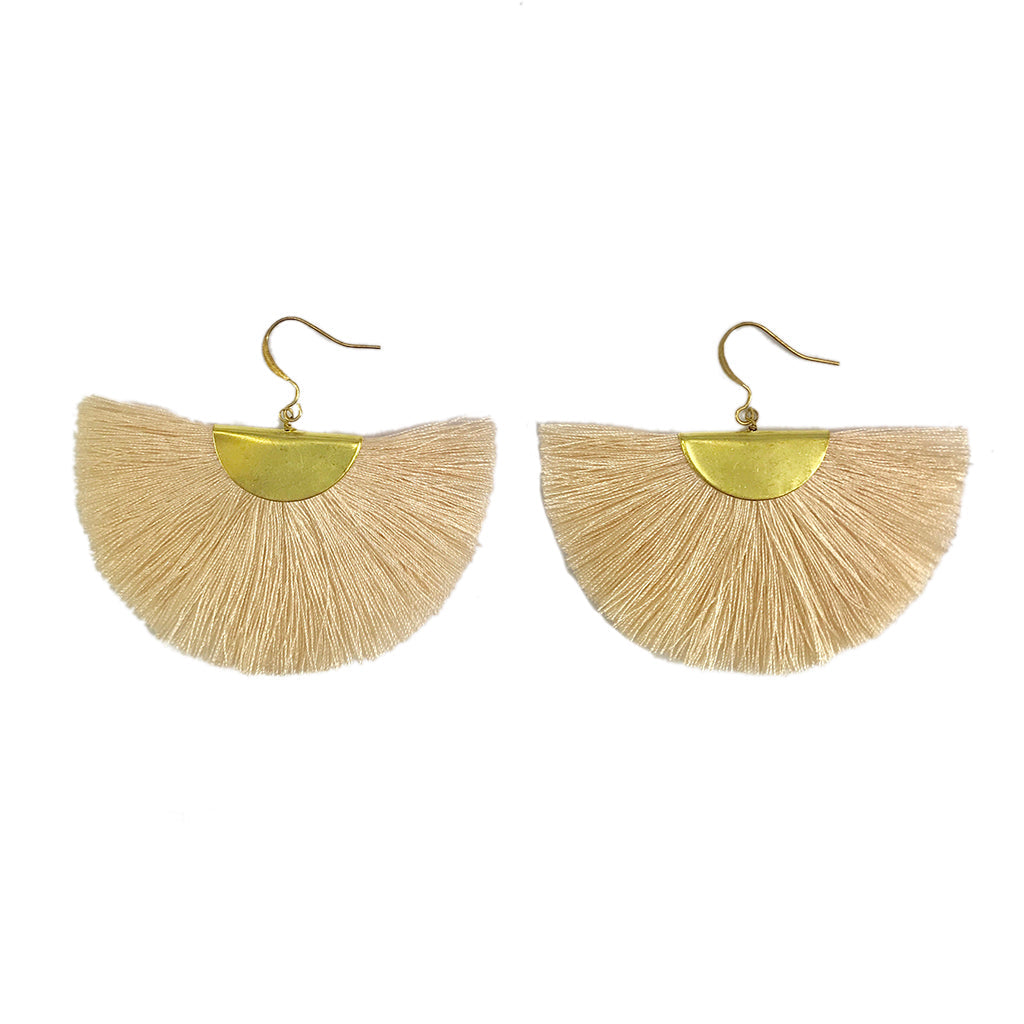 Half Moon Fan Earrings-0