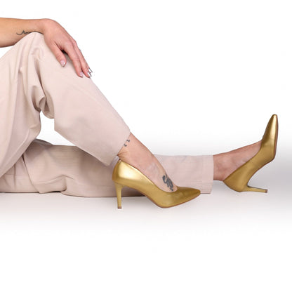 Golden Glamour - vegan 75mm heels-4