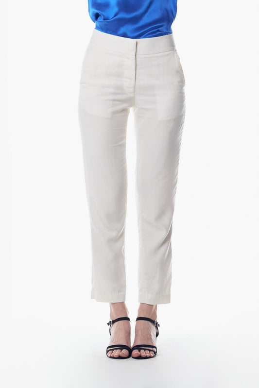 White Tailoring Slim Pants-0