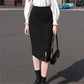 Knitted Sheath Midi Skirt