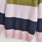 Bold Stripe High Collar Sweater