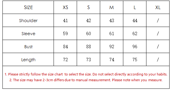 Mid Length Blazer Size Chart