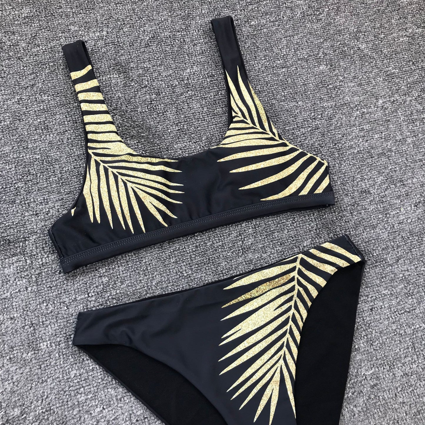 Golden Leaves Two Piece Swimsuit
