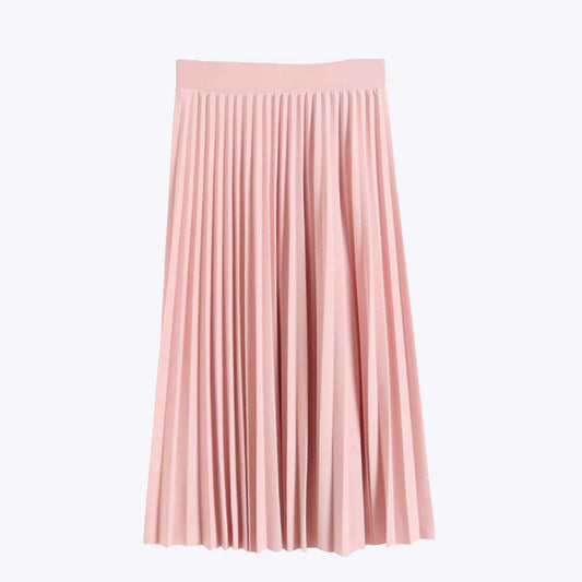 Chiffon Pleated Midi Skirt