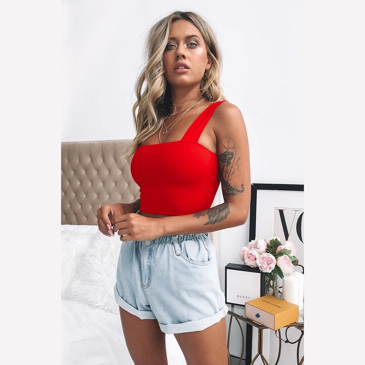 Square Neck Cropped Top