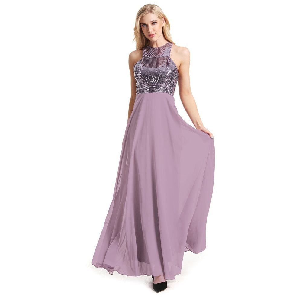 Sequin Chiffon Gown