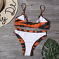 Tiger Print Scoop Two Piece Swimsuit