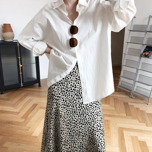 Leopard Print Lightweight Skirt