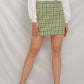 Woolen High Waist Plaid Skirt