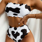 Cow Print Bandeau Bikini