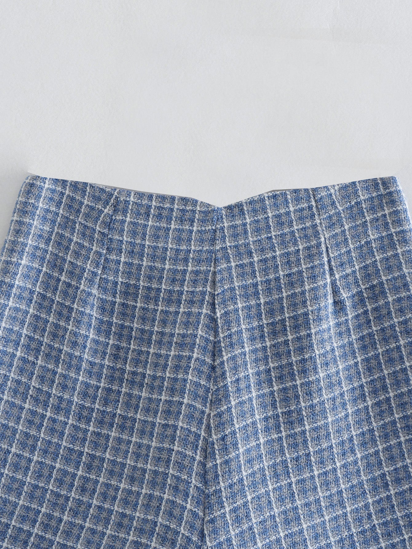 Plaid Textured Shorts