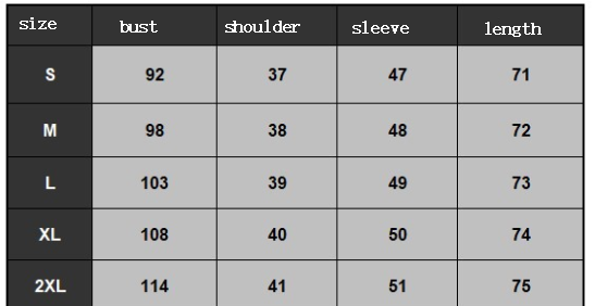Gathered Sleeve Blazer Size Chart
