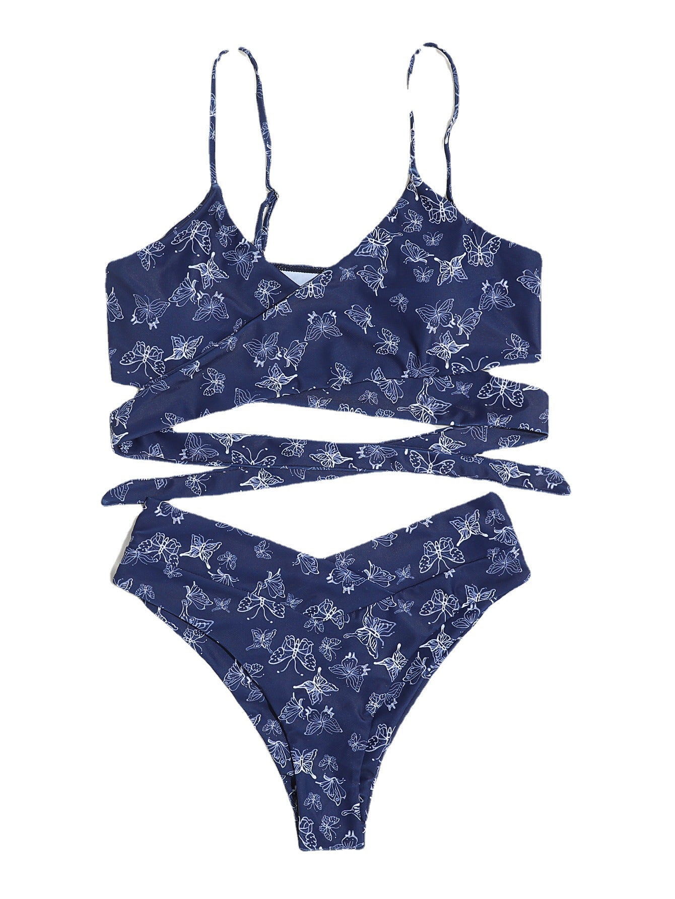 Butterfly Lace-up Two Piece Swimsuit