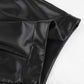 Faux Leather Slit Skirt