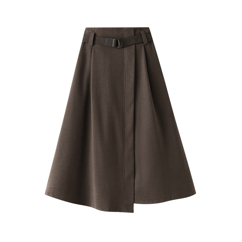 High Waist A- line Midi Skirt