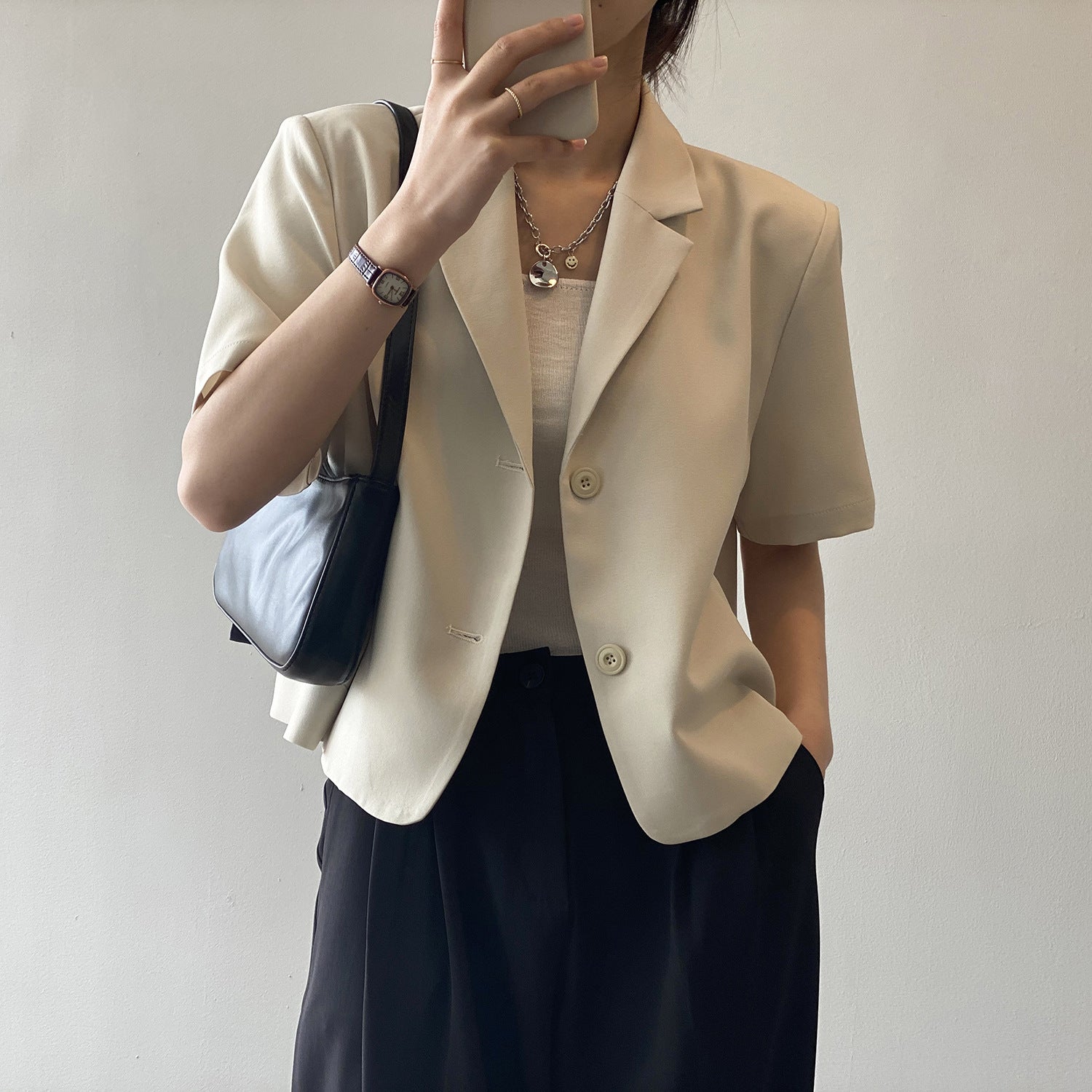 Short Sleeved Cropped Blazers