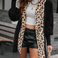 Mid Length Leopard Trim Coat