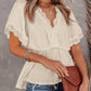 Short Sleeve Lace Trim Pullover
