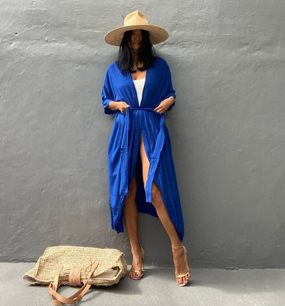Solid Color Cardigan Beach Cover