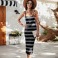 Striped Sleeveless Knitted Dress