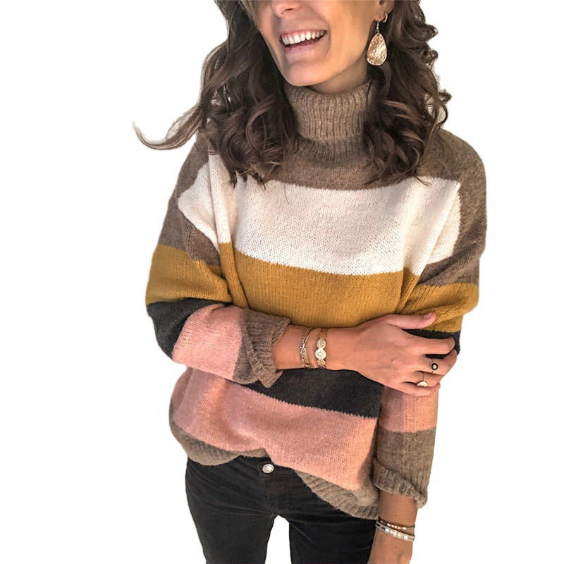 Turtleneck Striped Sweater