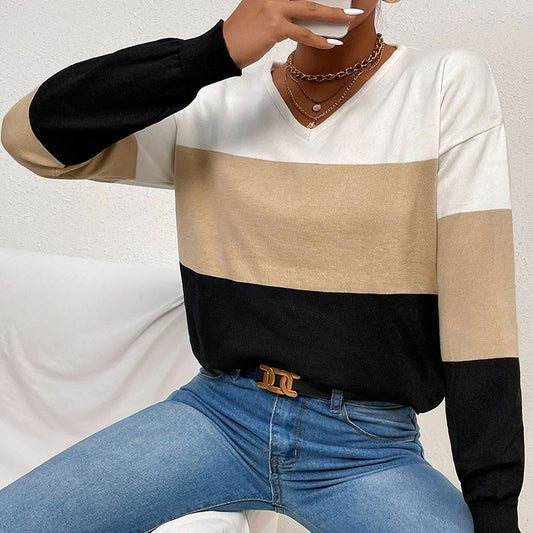 V-neck Long Sleeve Sweater
