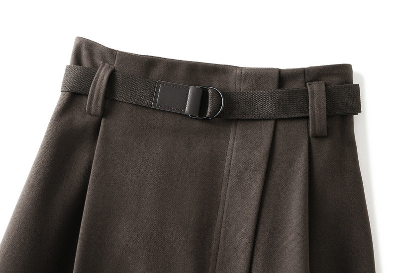 High Waist A- line Midi Skirt