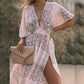 Printed Bohemian High Slit Cover Up