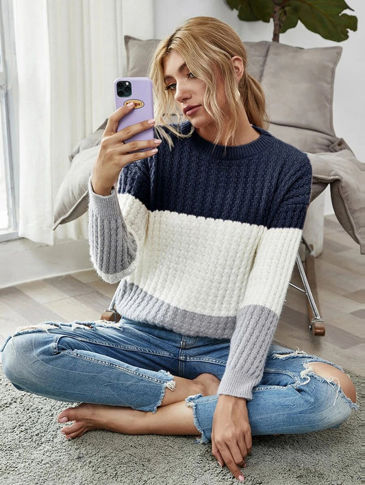 Long Sleeve Striped Sweater