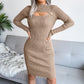 Hollow Out Cutout Knitted Dress