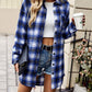 Plaid Long Sleeve Button Up Blouse