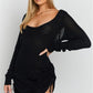 Backless Low Cut Knit Cover Up