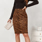 Leopard Suede Skirt