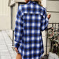 Plaid Long Sleeve Button Up Blouse