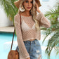 Fishnet Knitted Cover Up Shirt