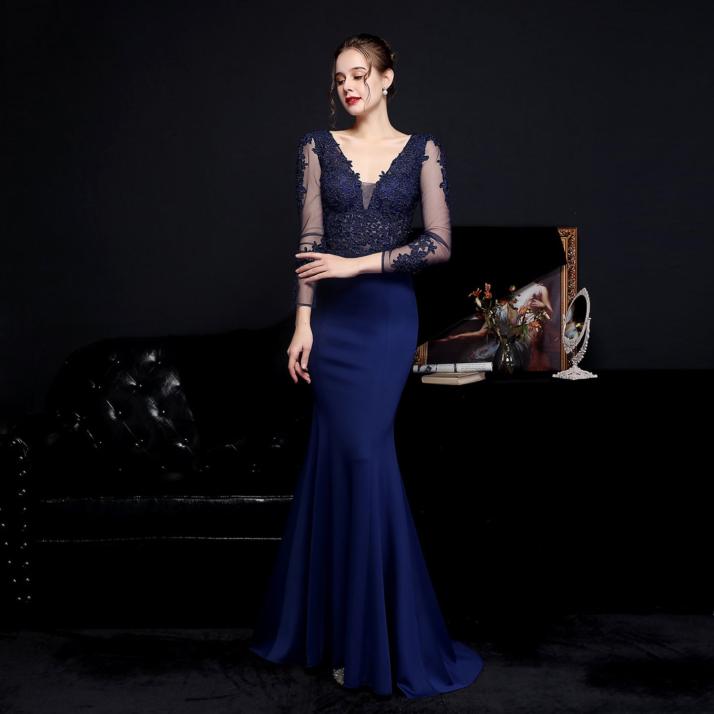 Long Sleeve Lace Granada Gown